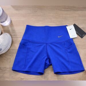 Nike Dri-FIT Blue Biker Shorts NWT XS High Rise Training